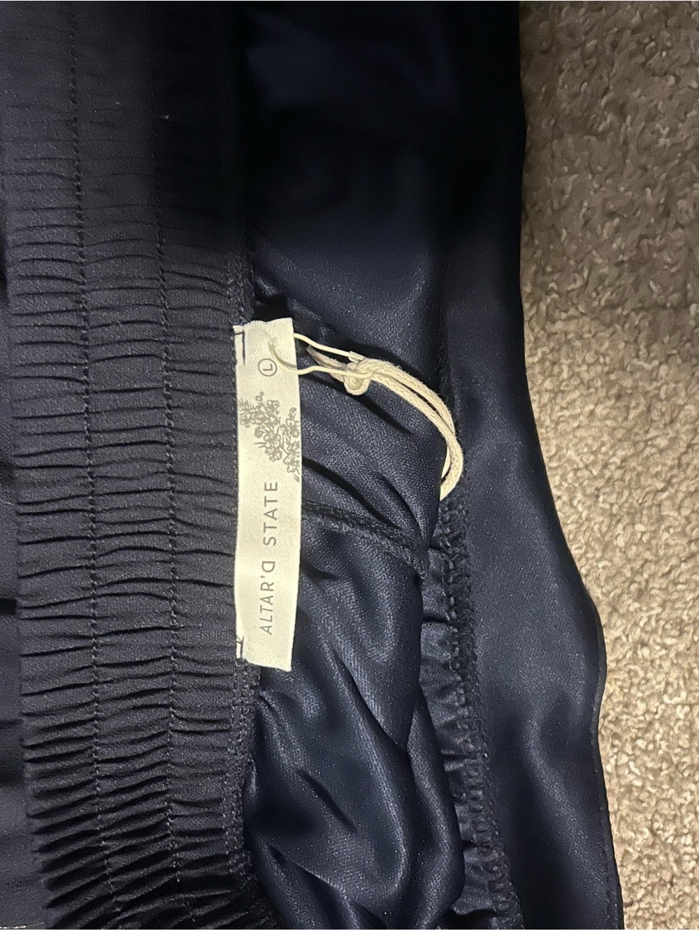 Altar'd State Navy Linen Halter Dress - Picture 4 of 5